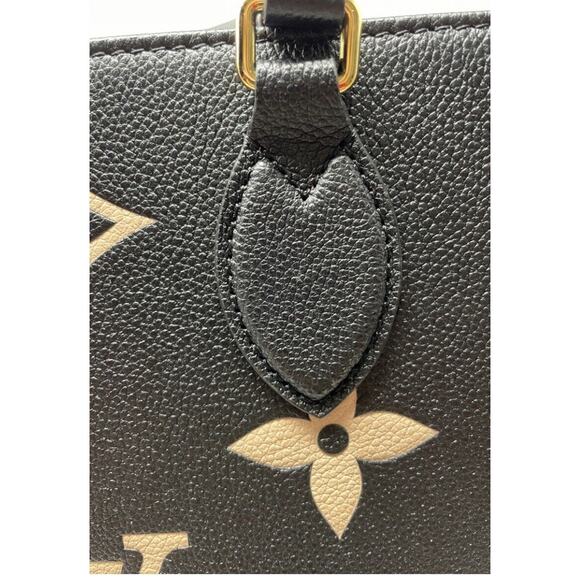 Louis Vuitton M45495 OnTheGo Tote MM Black/Beige NEW WITH TAGS! - Picture 11 of 13
